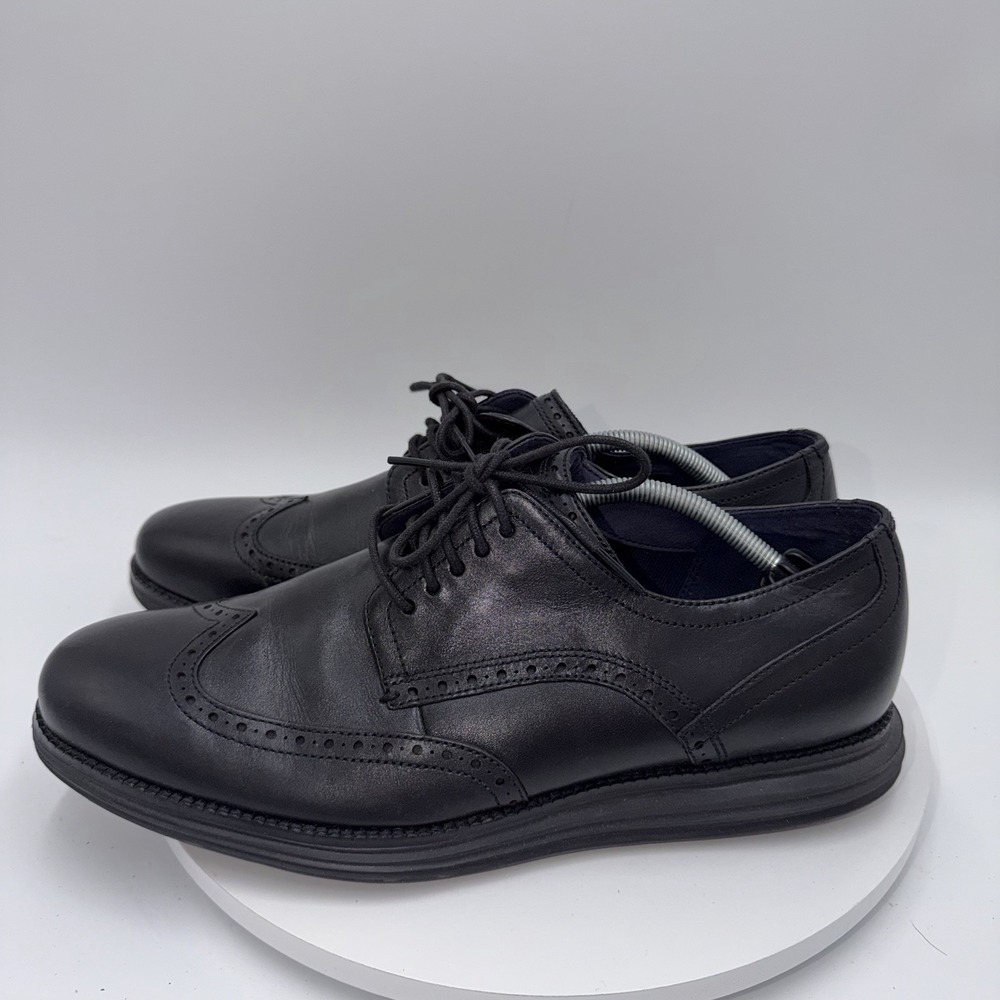 Cole Haan OriginalGrand Shoes Mens Size 12M Black Leather Wingtip Oxford